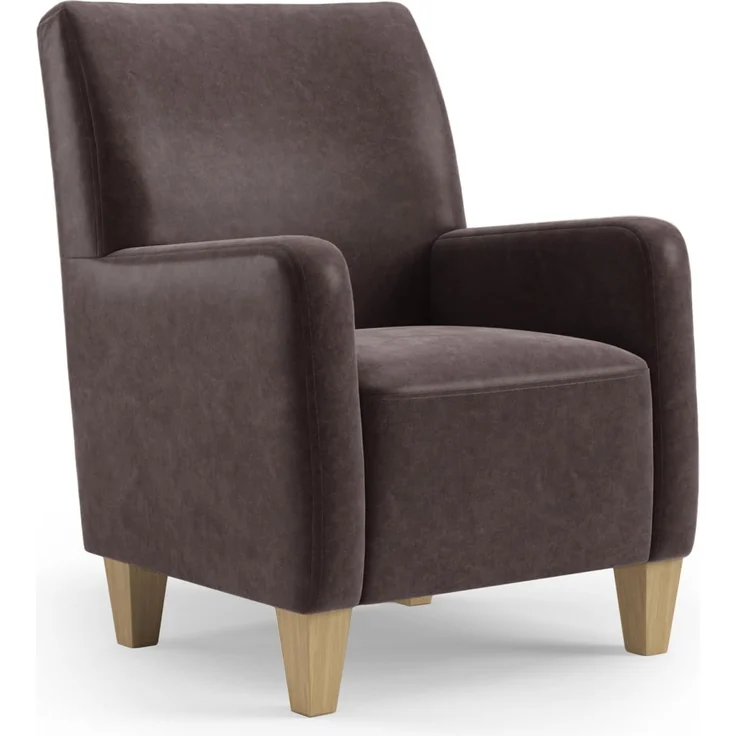 Cavadore Sessel Vida / Polstersessel im trendigen Design / 74 x 93 x 81 / Mikrofaser, Braun – Bild 1