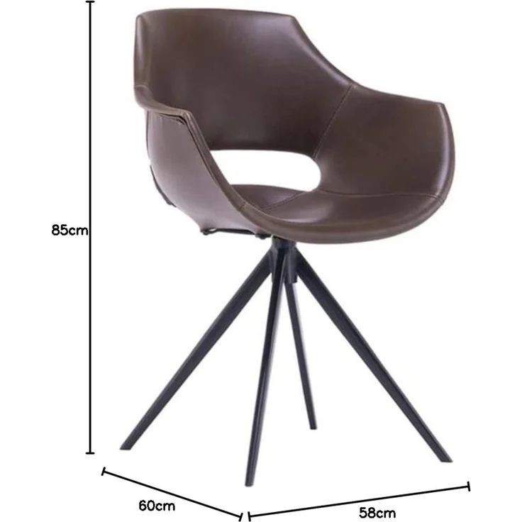 KAWOLA Stuhl ZAJA Sitzmöbel Kunstleder - Bequem & Drehbar - Design Stuhl (1 St), Drehbarer Esszimmerstuhl, Kunstleder, modern & pflegeleicht – Bild 3