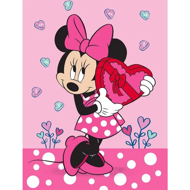 BERONAGE Kinderteppich Minnie Mouse Herz Spiel-Teppich 100x133 cm, rechteckig, Höhe: 10 mm, rutschfest – Bild 5