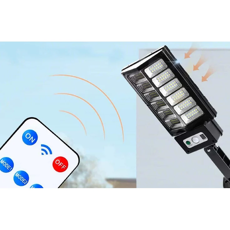 Superfire FF7-B Solarlampe , 28W, 2400mAH Außenbeleuchtung Bewegungsmelder Schwarz – Bild 6