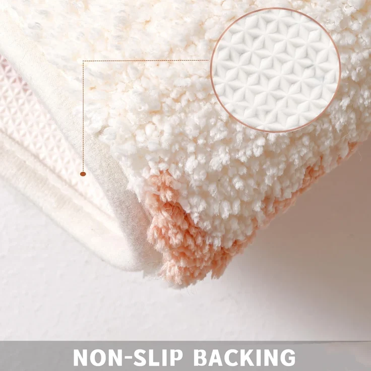 ABC Rutschfester Badteppich aus weicher Mikrofaser, geeignet für Badezimmer, Küchen, Schlafzimmer und Türen (50 x 80 cm), maschinenwaschbar und saugfähig – Bild 5