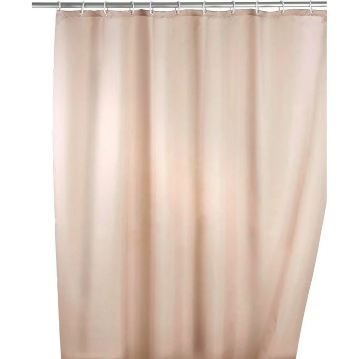 WENKO UNI Duschvorhang 180 x 200 cm, Beige, waschbar – Bild 2