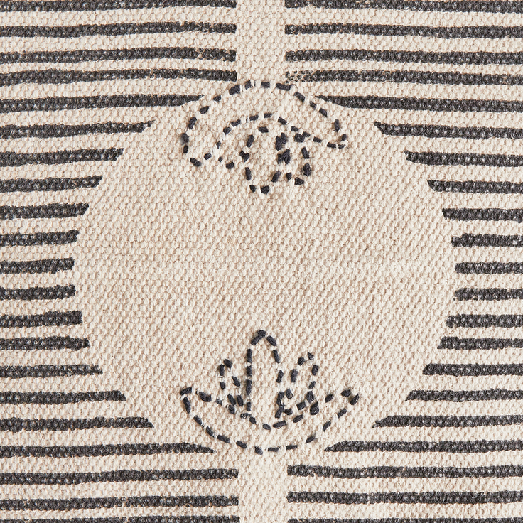 Pouf LUTZ Baumwolle Grau – Bild 7