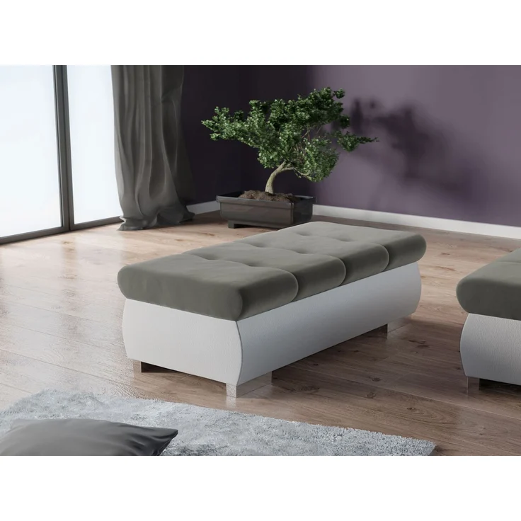 Polsterhocker Orkan Groß (Farbe: Soft 017 + Magic Velvet 2217 ) – Bild 2