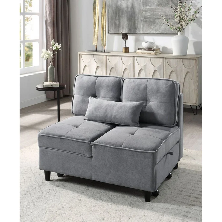 ATLANTIC home collection Schlafsofa Freddy, wandelbar zum Loungesessel, Relaxliege und Gästebett, inkl. Kissen – Bild 5