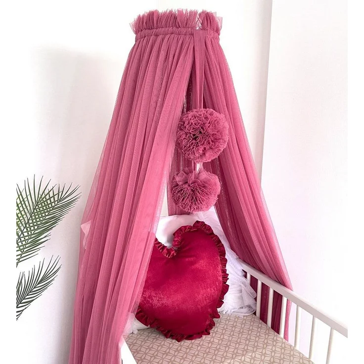 Baby Fancyroom Betthimmel Betthimmel aus 12 Meter Tüll aus 1. Klasse für Kinderbett Gitterbett, Himmel für Babybett Kinderbett – Bild 3