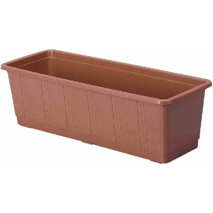 Bewässerungs-Blumenkasten Aqua Green terracotta, 80x21 cm