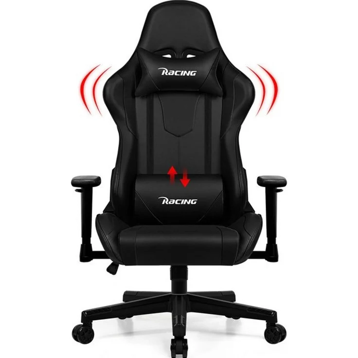 Adormii Gaming-Stuhl Gaming Stuhl ergonomisch Gaming Chair Bürostuhl verstellbare (Gaming Stuhl mit verstellbaren Lendenkissen, Armlehne und Kopfstütze, Gamer Stuhl Bequeme Sitzkissen), gepolsterter Gaming-Stuhl, bis 150 kg Belastbarkeit, mit Wippfunktion – Bild 4
