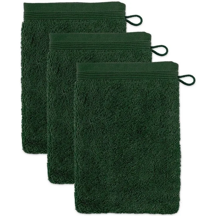 Möve Superwuschel Waschhandschuh 15x20 cm aus 100% Baumwolle, Cypress 3er Set