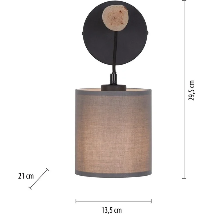 JUST LIGHT 15781-29 GREEN TRIBU Wandleuchte Stoffschirm taupe 1-flammig – Bild 8