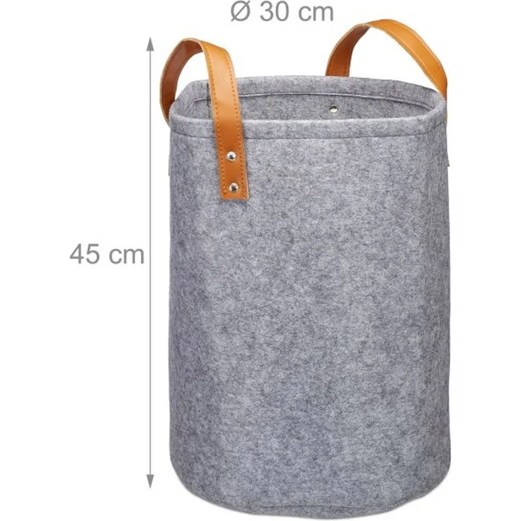 Wäschekorb Filz tragbar – Bild 4