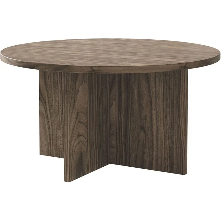 Selsey 'Ovo' Couchtisch rund, Holzoptik Nussbaum Wisconsin, ca. 40 x 76 x 76 cm – Bild 3