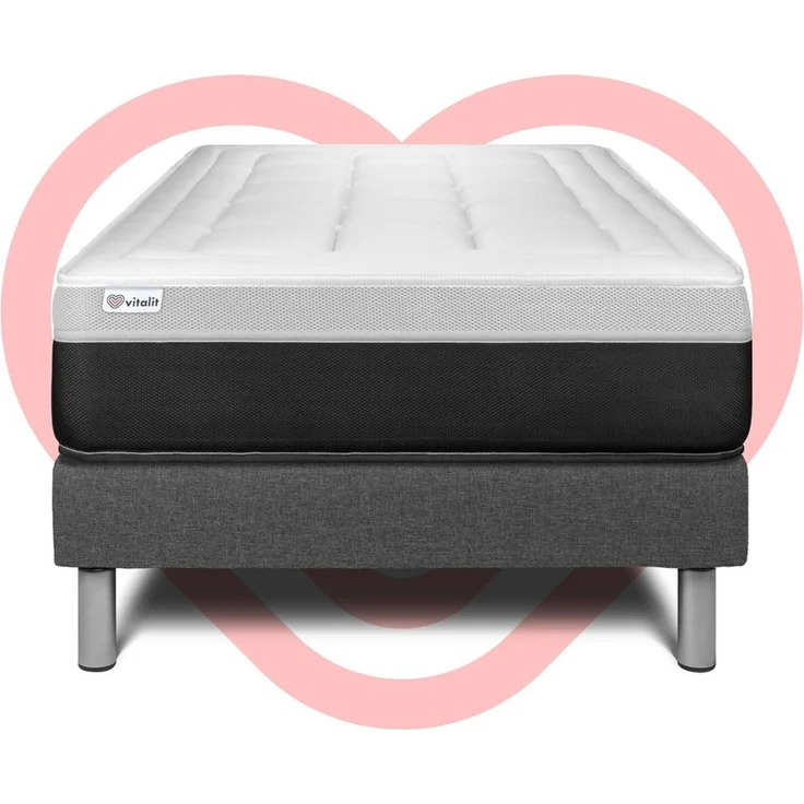 Matratzenset VITAL FORM 90x190 cm Bettrahmen Kit grau – Bild 2