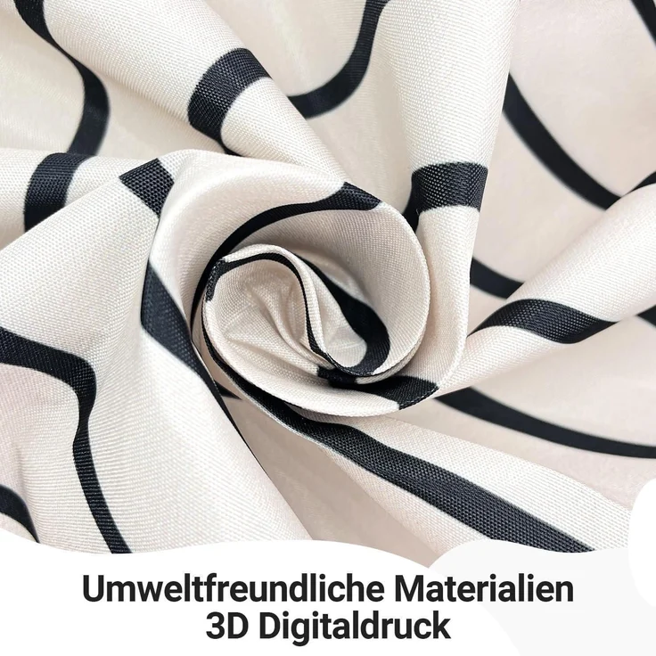 Duschvorhang 180x180cm Geometrische Kurve Antischimmel Wasserdichtätz PVRT Stoff – Bild 3