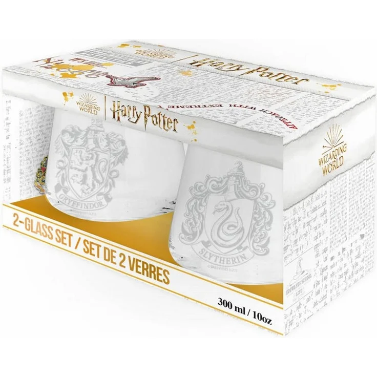 ABYstyle Gläser-Set Harry Potter 2-tlg. Gryffindor & Slytherin, 2-tlg, Glas – Bild 4