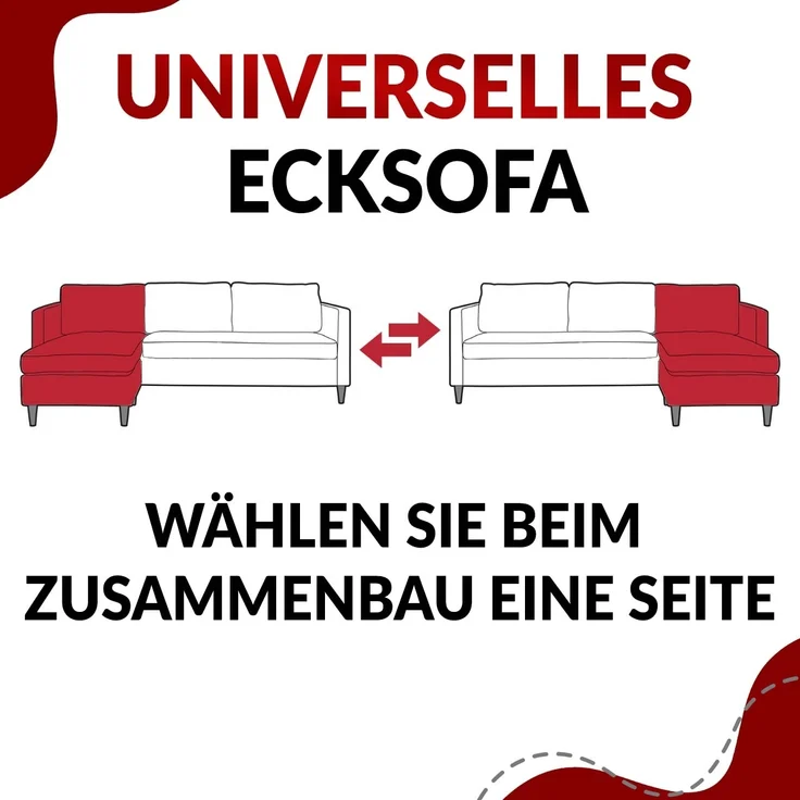 Ecksofa L-form, mit Schlaffunktion und Bettkasten - ARGOS, Dunkelblau, Velours – Bild 8