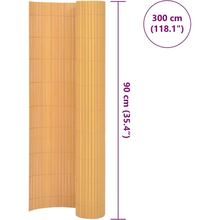vidaXL Gartenzaun Doppelseitig PVC 90×300 cm Gelb 43624 – Bild 6