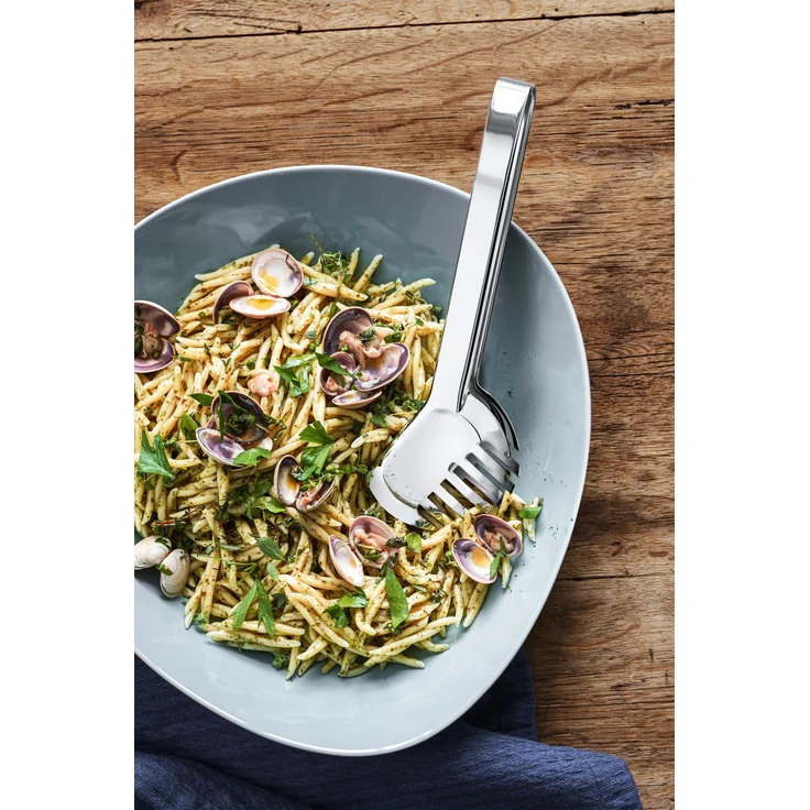 WMF Bistro Nudelzange 23 cm, Spaghettizange Cromargan Edelstahl poliert, ideal auf für Salat oder zum Servieren von Gemüse, spülmaschinenengeeignet – Bild 4