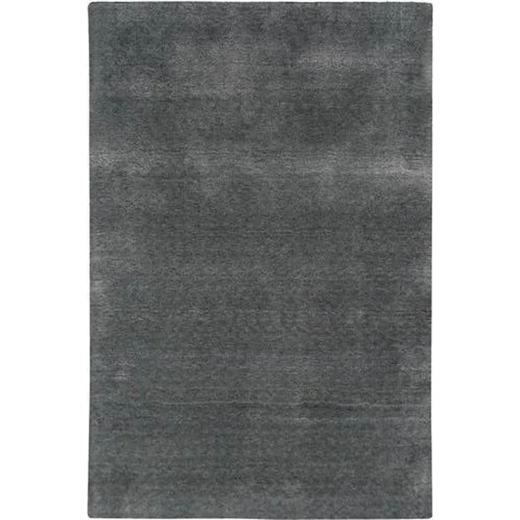 Cazaris Wollteppich Anthrazit, handgewebt, orientalisch, rechteckig 60x90 cm aus Schurwolle und Viskose