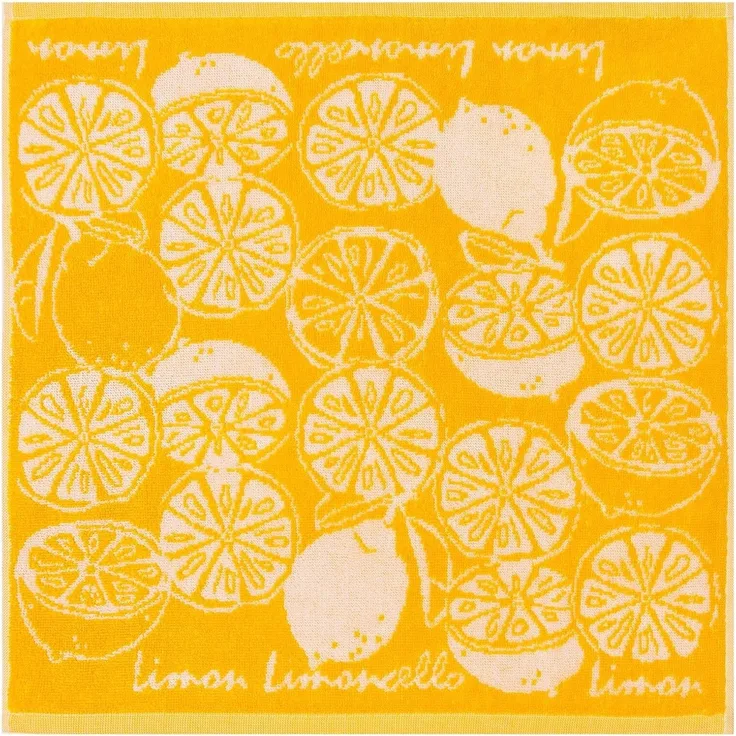 Kracht Küchen Textilien Limoncello|Frottier Küchentuch 50x50 cm gelb 3er Pack