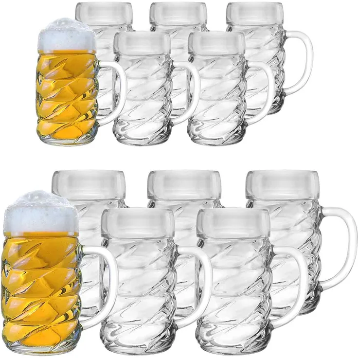 Stölzle Oberglas DIAMOND Bierkrüge 0,5 l + 1 l 12er Set