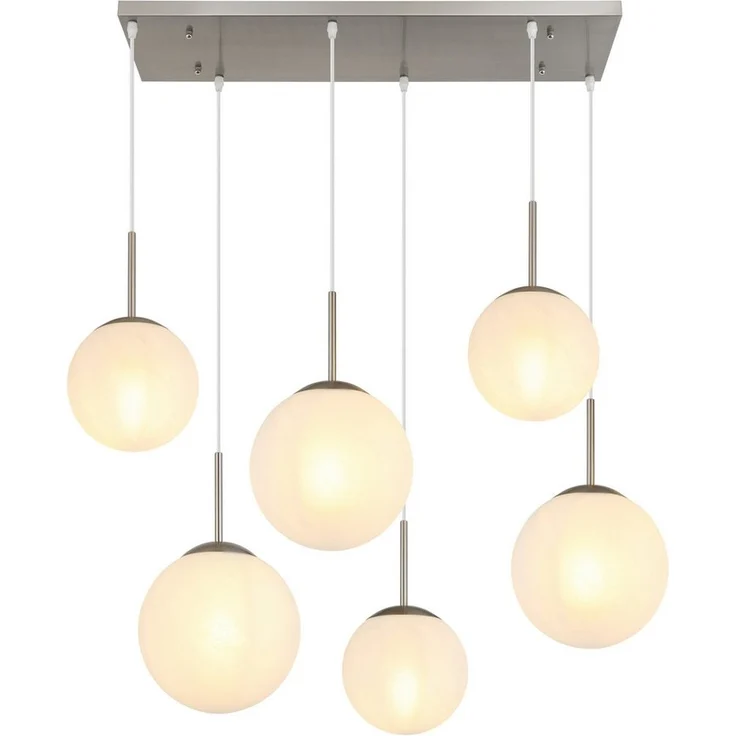 NOWA Pendelleuchte KOP, ohne Leuchtmittel, Hängeleuchte, Hängeleuchte, Glaskugeln opal, alabaster Optik – Bild 3
