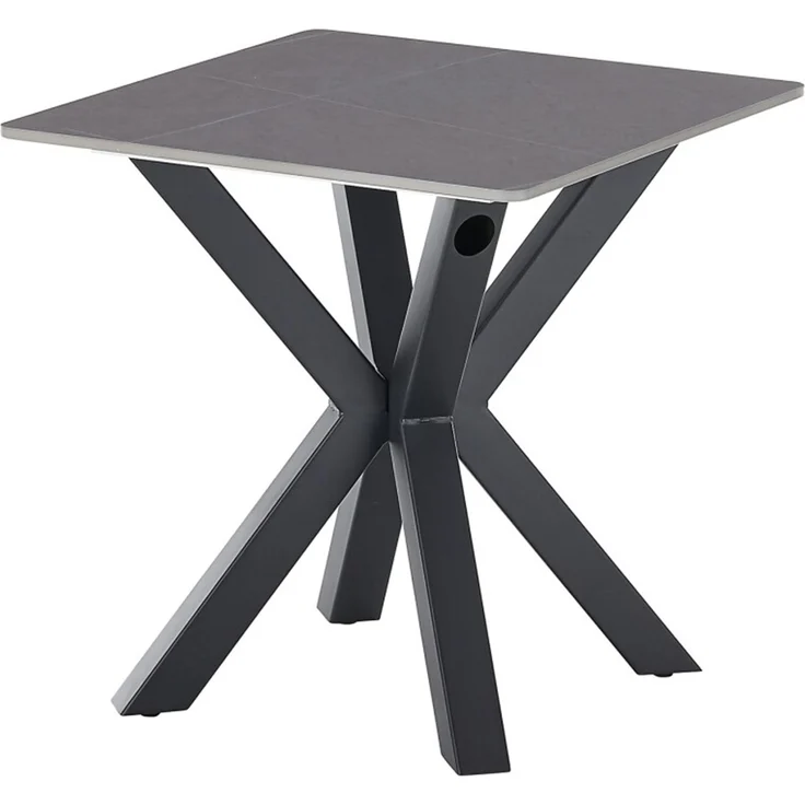 Couchtisch >Janin< in grau, schwarz, Keramik, Metall - 55x55x55cm (BxHxT) – Bild 4