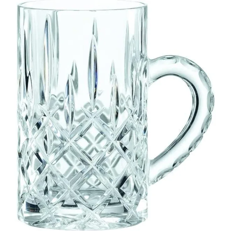 Nachtmann Noblesse Glas für Heiß- und Kaltgetränke Set/2 0098855-0 + 4er Set EKM Living Trinkhalme