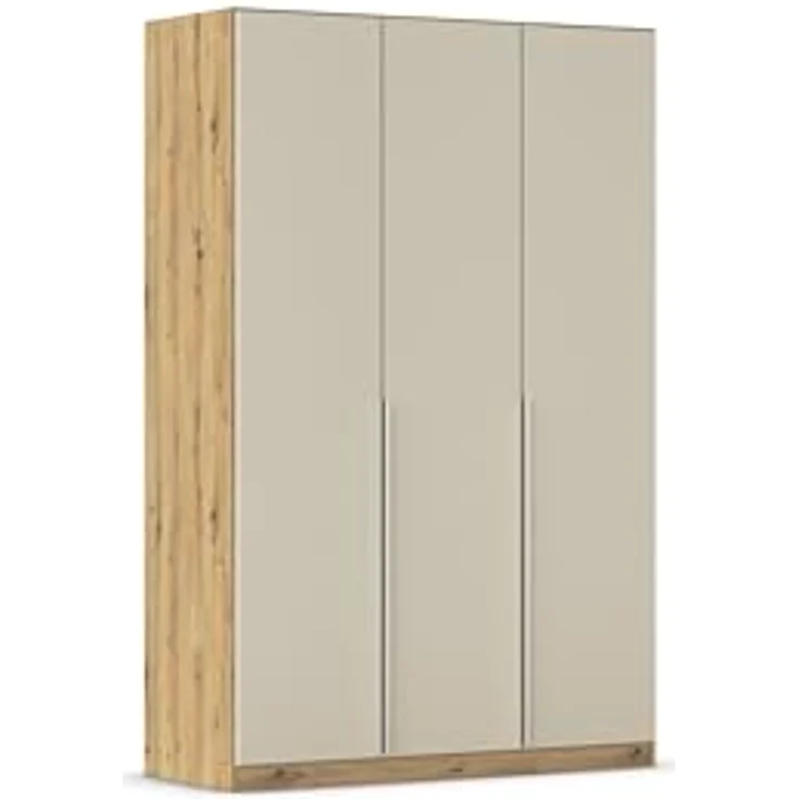 Rauch Möbel Alabama, Kleiderschrank für Schlafzimmer, Kinderzimmer, Wohnzimmer, Garderobe, Flur, 3-türig, mit Zubehör Basic, Farbe Beige/Eiche Artisan. Holz, Breite 136 cm – Bild 2