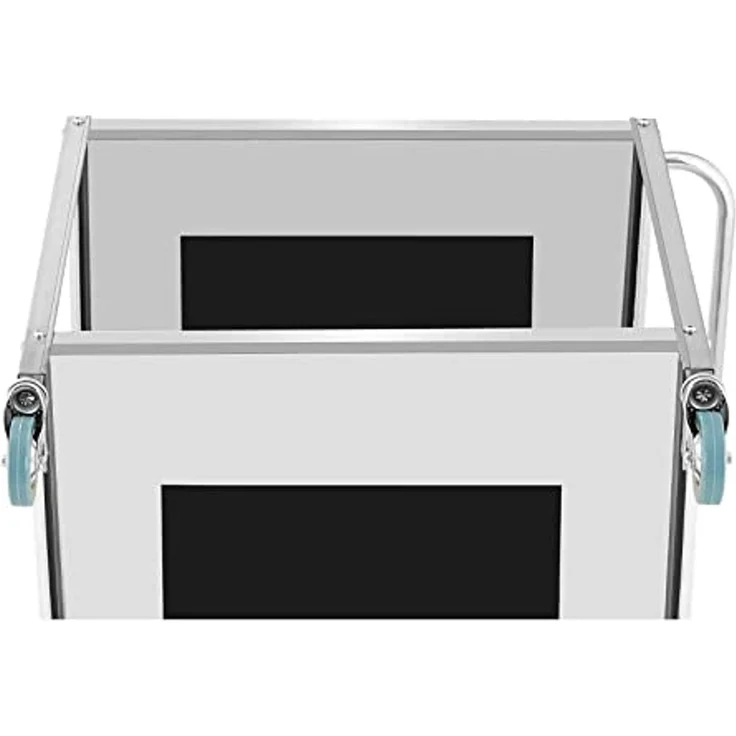 Royal Catering Servierwagen 2 Ebenen Küchenwagen Küchenrollwagen Lenkrollen Edelstahl 100kg Gastro – Bild 4