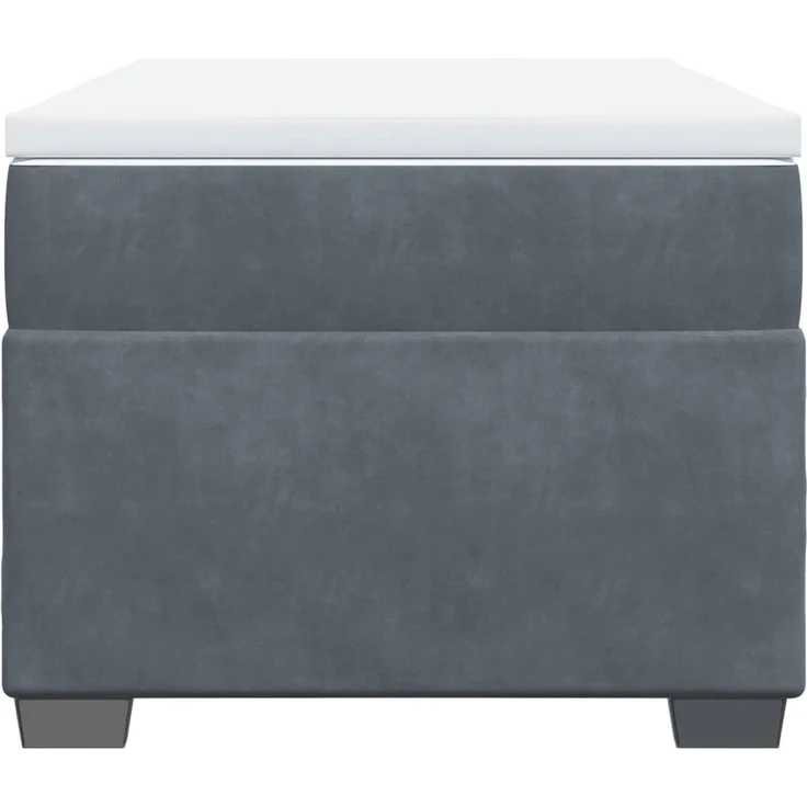 vidaXL Boxspringbett mit Matratze Dunkelgrau 90x190 cm Samt 3285252 – Bild 4