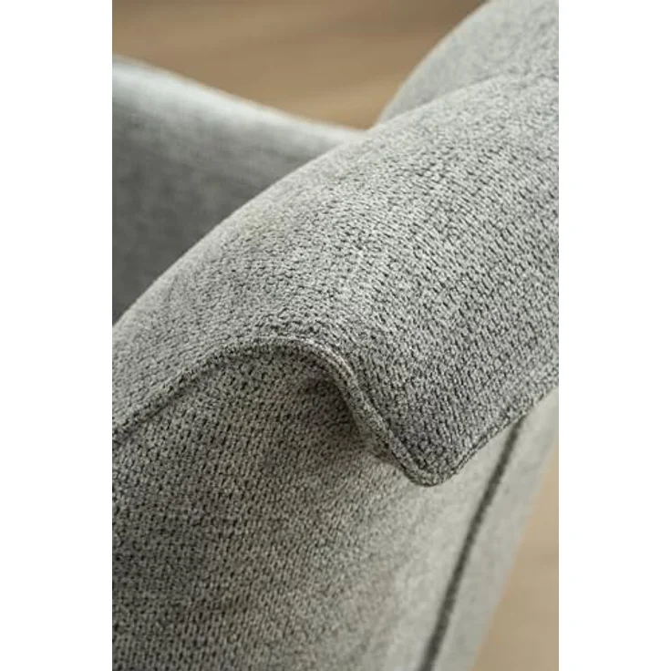 byLIVING 2er Set Esszimmerstuhl Mexico, Polsterstuhl mit Armlehne, 360 Grad drehbar, Taschenfederkern-Polsterung, Stativfuß Metall Schwarz, Strukturstoff Grau, Maße: B 65, H 87, 67 cm – Bild 7