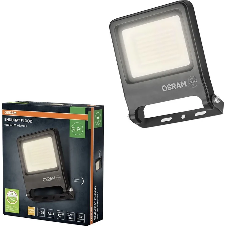 Osram Außenleuchte Endura Flood 50W PCR dunkelgrau warmweiß – Bild 4