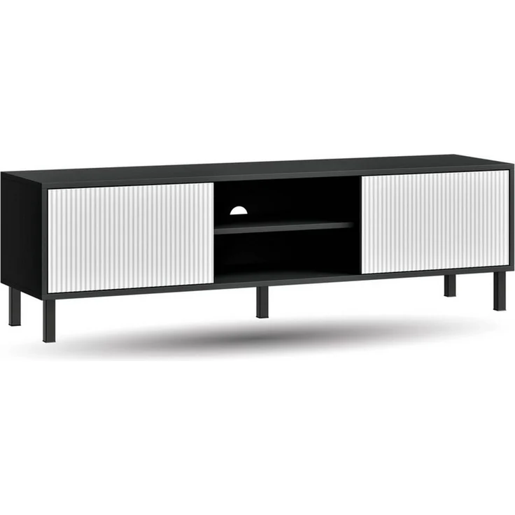 Planetmöbel TV-Schrank Liora TV Board, Lowboard 150 cm lang, TV Kommode (für Fernseher bis 65 Zoll, 1-St, Fernsehtisch für Wohnzimmer, viel Stauraum) Fernsehschrank mit zwei offenen Fächern – Bild 1