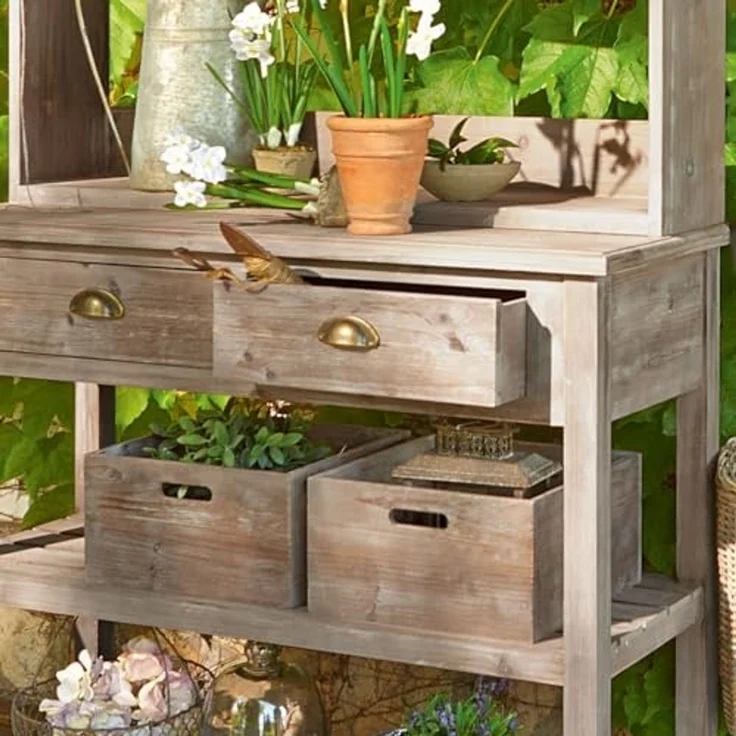 Mirabeau Pflanztisch Regal Landover braun – Bild 4
