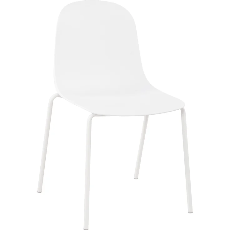 CLP 2er Sitzgruppe Veldin Set 1 Tisch 2 Stapelstühle wetterfest UV-beständig,weiß – Bild 6