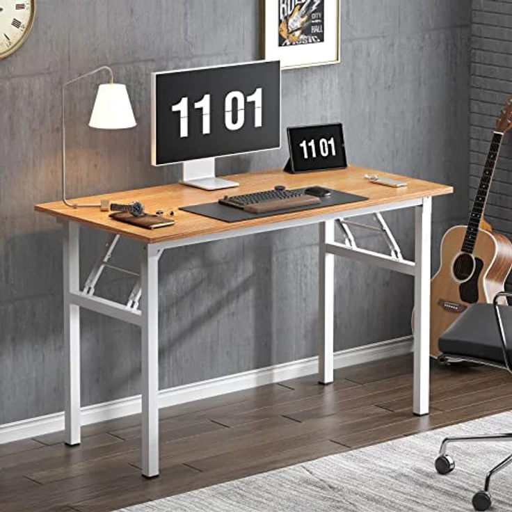 SogesHome Klapptisch Computertisch 120 x 60 x 75 cm PC Tisch Schreibtisch Bürotisch Büroarbeitsplatz für Home Office Verwendung Schreibtisch Esstisch Konferenztisch – Bild 3