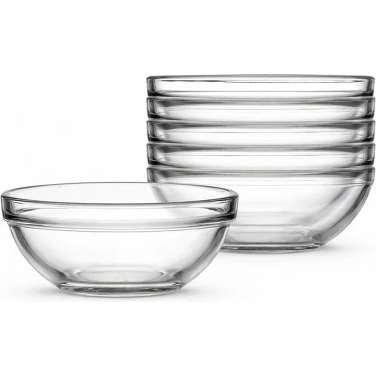van Well Schale Chefs, 6 Stück, Glas, (Set, 6-tlg), stapelbar, spülmaschinen- und mikrowellengeeignet – Bild 4