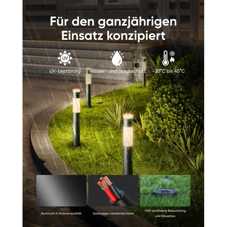 Eufy T8L30311 Außenbeleuchtung Bodenbeleuchtung für den Außenbereich E10 LED – Bild 4