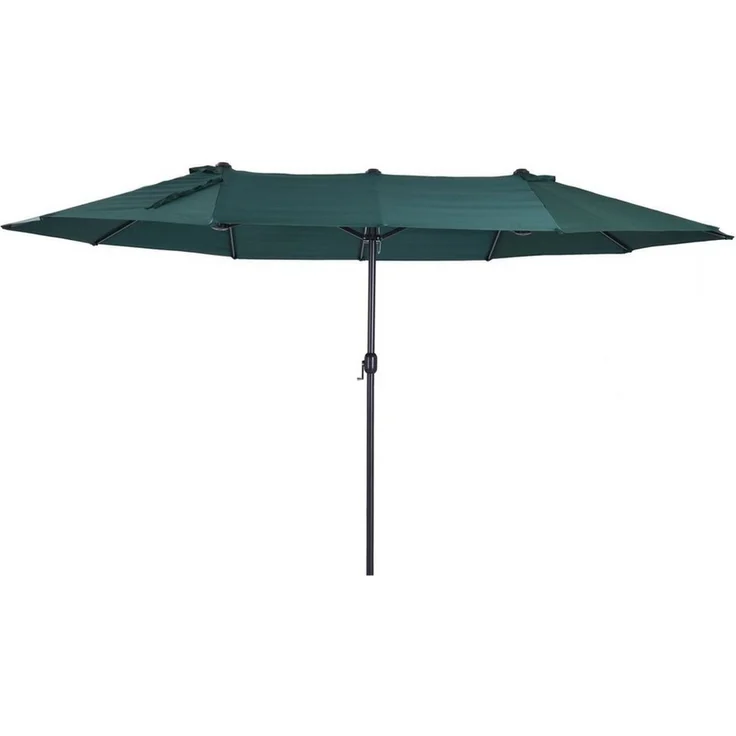 Outsunny Sonnenschirm Terrassenschirm mit Schirmständer Handkurbel, LxB: 460x270 cm, Doppelsonnenschirm, Gartenschirm, ohne Schirmständer – Bild 5