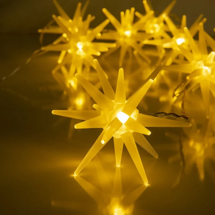 Lichterkette Outdoor Weihnachten 3D Sterne Weihnachtslichterkette Weiß 5288826 – Bild 2
