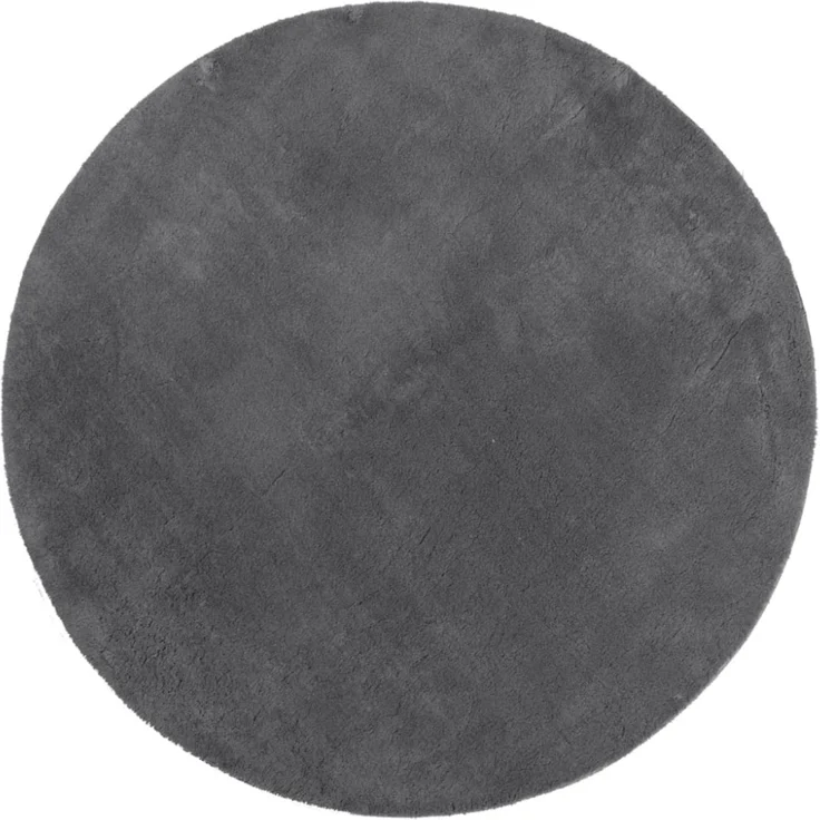 vidaXL Teppich HUARTE Kurzflor Weich und Waschbar Anthrazit Ø 100 cm 375009 – Bild 8
