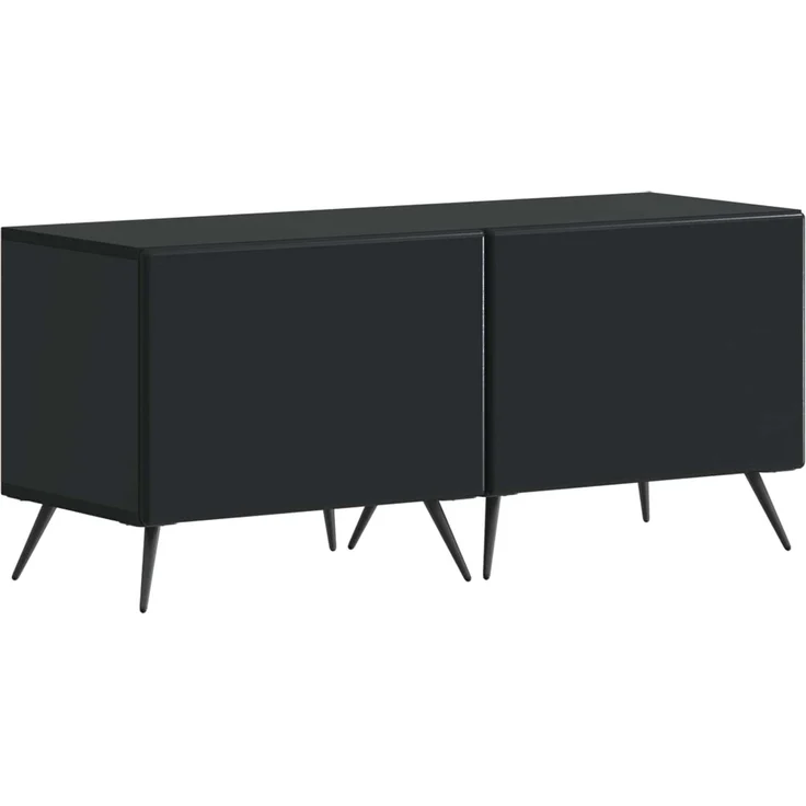 vidaXL LED-TV-Schrank BREDA 3 stk. Schwarz Holzwerkstoff 3416919 – Bild 4