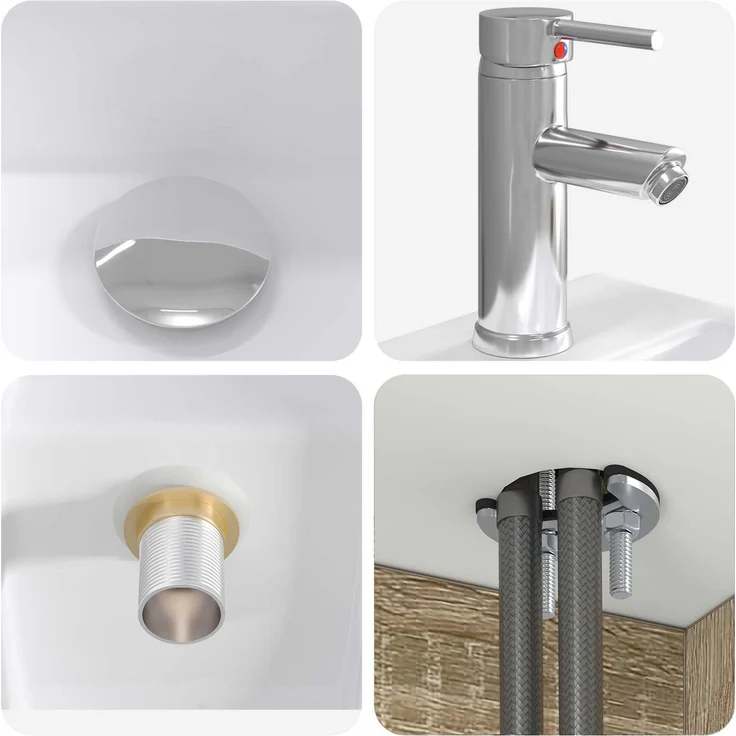 vidaXL Badezimmerschrank-Set 2 stk. Sonoma-Eiche 79,5 x 41 x 80 cm 3404046 – Bild 8