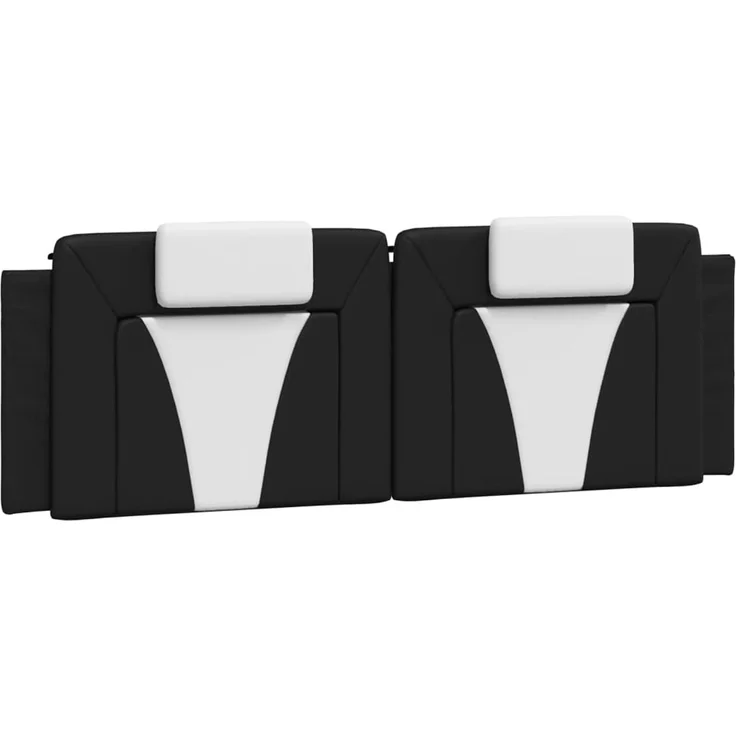 vidaXL Kopfteil-Kissen Schwarz und Weiß 160 cm Kunstleder 374802 – Bild 2
