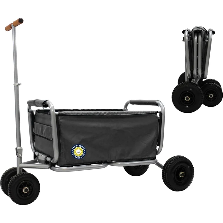 Beachtrekker 'LiFe' Klappbollerwagen schwarz, inkl. Feststellbremse – Bild 1