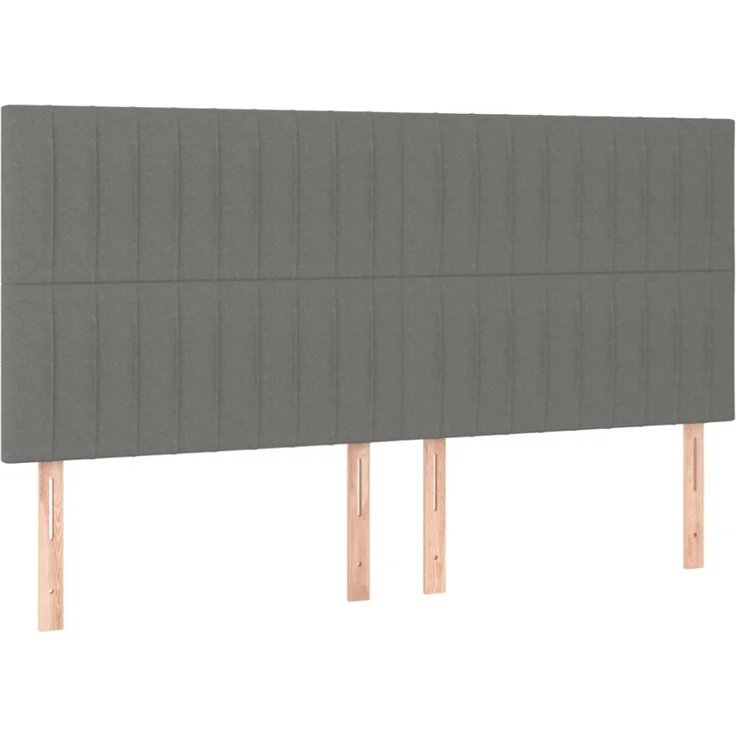 vidaXL Kopfteile 4 Stk. Dunkelgrau 90x5x78/88 cm Stoff 3116585 – Bild 8