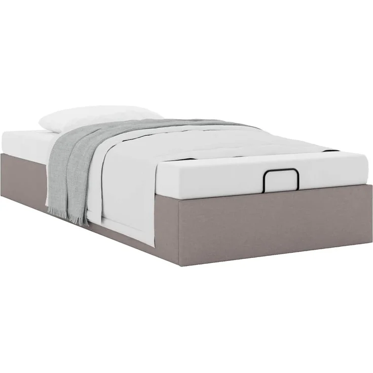 vidaXL Ottoman-Bett ohne Matratze Taupe 90x190 cm Stoff 3310844 – Bild 4