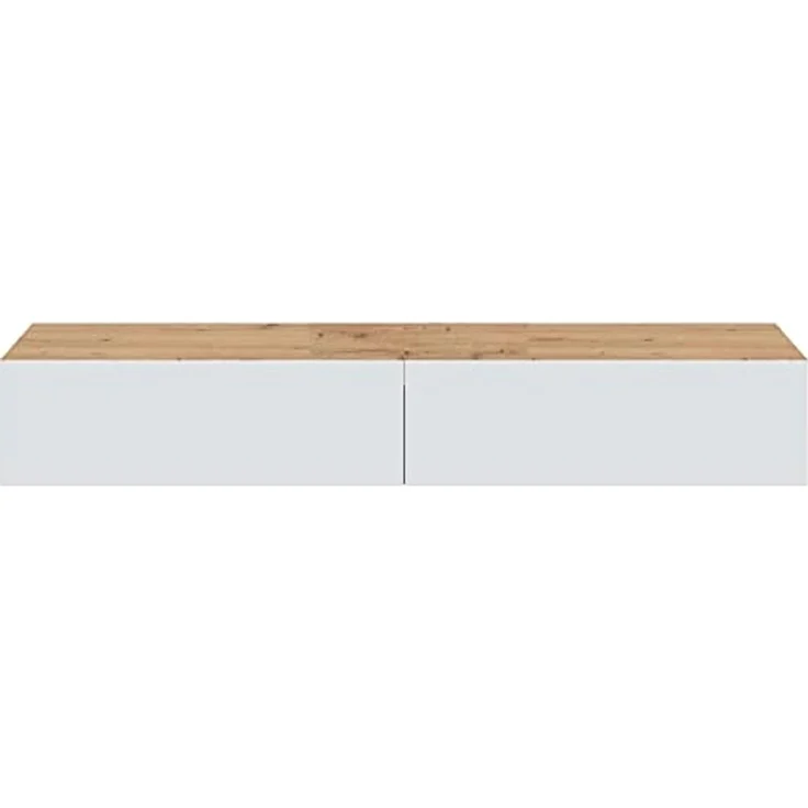 Habitdesign Kaway TV-Möbel für Esszimmer, Nodi-Eiche und Weiß, 35 x 180 x 28 cm – Bild 5