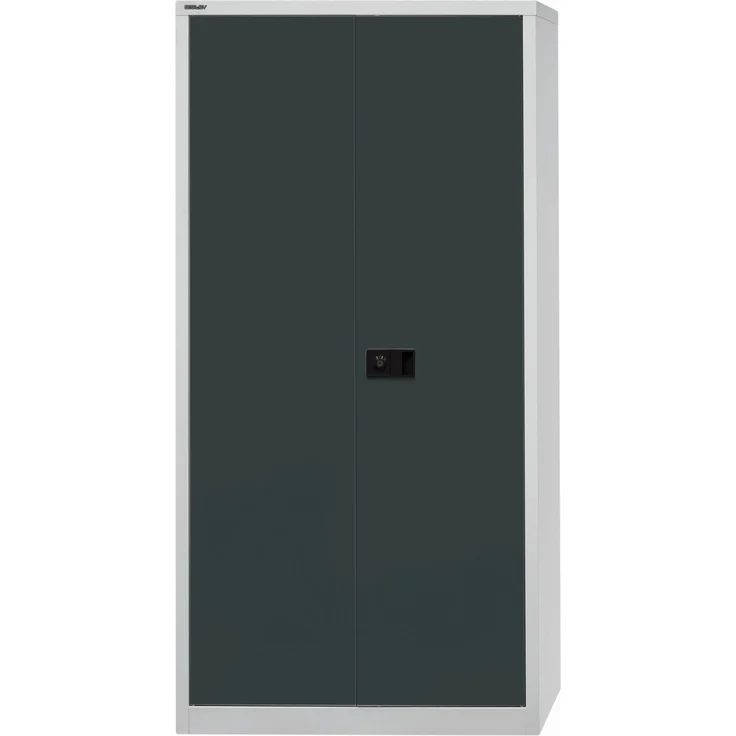 Bisley 'Universal' Flügeltürenschrank, Anthrazit / Lichtgrau, 195 x 40 x 60 cm, Garderobeneinsatz – Bild 2